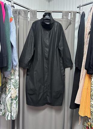 Легке бавовняне оверсайз пальто oska black light cotton long wide oversized hooded coat 👌