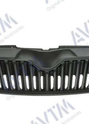 Решетка радиатора avtm skoda fabia 07-10 нижняя рама хром ребра хром шкода фабия