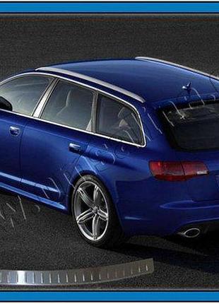 Накладки на задній бампер audi a6 avant 1997-2001 матований захисні декоративні накладки на бампер авто