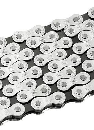 Цепь велосипедная grey's 6-7шв. s50 half silver 116 звеньев
