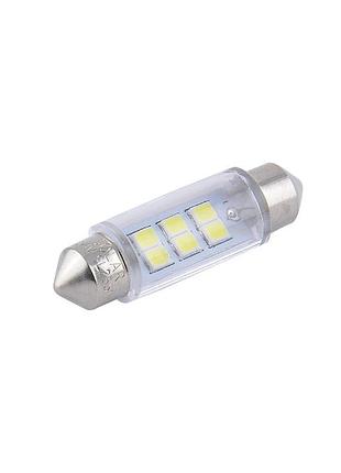 Led автолампа solar 24v sv8.5 t11x39 6smd белый свет 2шт замена галогеновых ламп энергосберегающая