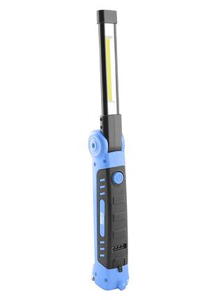 Фонарь led инспекционный brevia ultra-slim 3w cob+1w led 300lm 2000mah+microusb