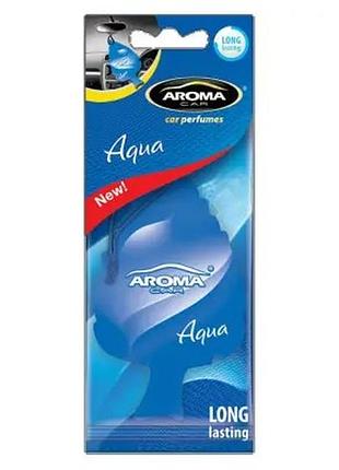 Целюлозный освежитель воздуха aroma car leaf aqua в виде подвески