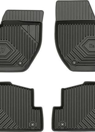 Автомобільні килимки поліки в салон frogum 3d для volvo v40 12-19 вольво в40 чорні
