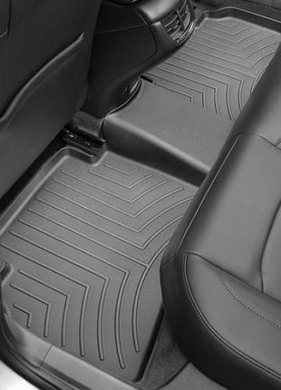 Автомобильные коврики в салон weathertech на mercedes eqs 21- 2-й ряд черные мерседес экус