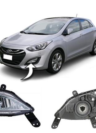 Противотуманная фара птф туманка depo на hyundai i30 без ламп h8 12-16 левая хендай ай 30