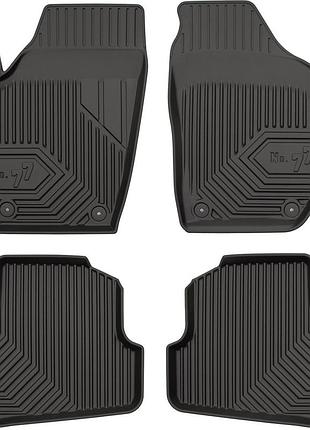 Автомобильные коврики в салон frogum 3d на skoda fabia 2 07-14 шкода фабия черные