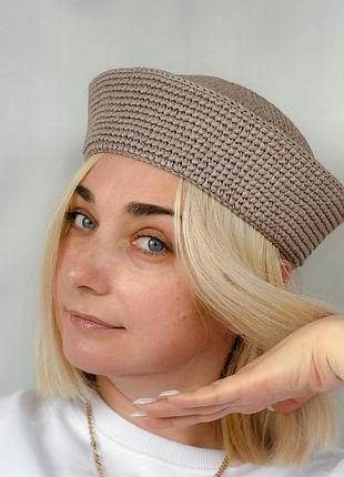 Женская панама sailor hat по рафии, папайка ручной работы