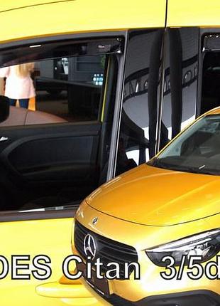 Дефлектори вікон вітровики mercedes citan 2 5d 21- вставні 4шт heko мерседес сітан