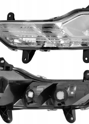 Противотуманная фара птф туманка depo на ford kuga без ламп h10/wy21w/w5w з drl 13-16 левая форд куга
