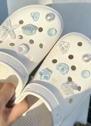 Джибітси прикраси для crocs морська тематика - набір 12 штук