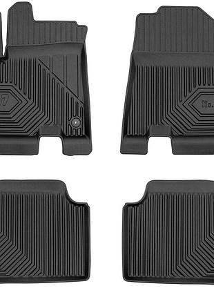 Автомобільні килимки поліки в салон frogum 3d для kia niro 1 ev 18- кіа ніро чорні