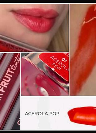 Eveline superfruit tint 01 acerola pop тинт для губ