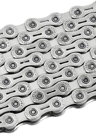 Цепь велосипедная grey's 10шв. sh10 silver/silver 116 звеньев