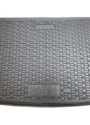 Автомобильный коврик в багажник avto-gumm mazda cx-30 20- черный мазда цх-30