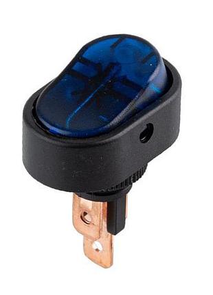 Перемикач on-off з підсвічуванням 12v овал blue 19х31х20мм для авто та техніки 60608