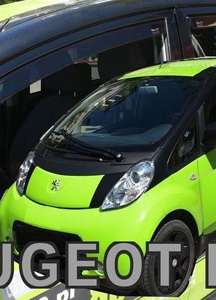 Дефлектори вікон вітровики peugeot ion 5d 10- вставні 4шт heko пежо іон