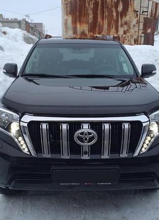Дефлектор капота мухобойка toyota prado 150 13-16 черный egr тойота прадо 150