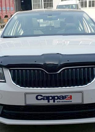 Дефлектор капота мухобойка skoda octavia a7 13-17 eurocap черная шкода октавия