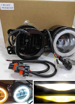 Протитуманні фари птф туманки led leader для chrysler pt cruiser 45w w/y drl/повт 06-10 крайслер пт крузер
