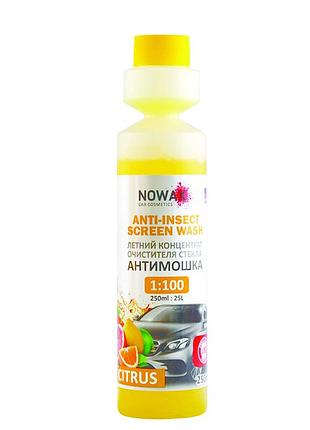 Стеклоомыватель-антимошка nowax anti insekt citrus концентрат 250мл