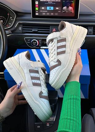 🌺женские кроссовки adidas forum 84 low beige brown