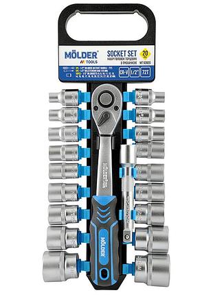 Професійний набір головок molder mt62820 1/2" 72т cr-v 8-32мм 20шт