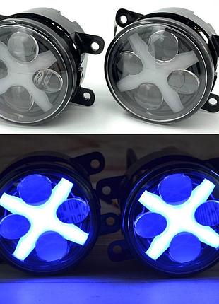 Противотуманные фары птф туманки led leader на daewoo nexia drl-blue 30w 08- дэу нексия