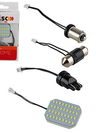 Авто лампа pulso lp-64051 led 36 smd-3014 9-36v 500lm для освещения салона и подсветки номеров