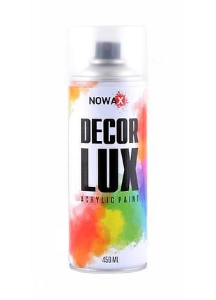 Акриловая спрей краска nowax decorlux 450 мл прозрачный лак (lacquer)
