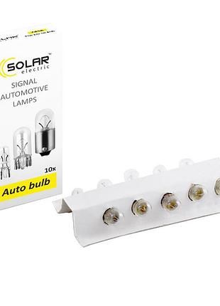 Автомобільна лампа розжарювання solar t4w 24v 4w ba9s 10шт енергозберігаюча легка установка