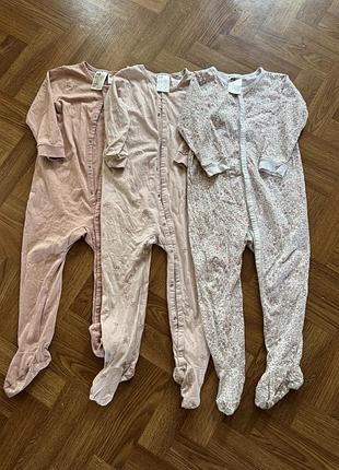 Комплект ромперов h&m на 2-3 года(98см)