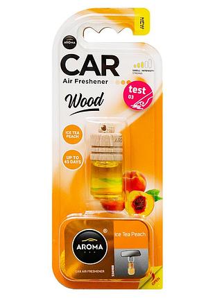 Ароматизатор aroma car wood ice tea peach, 6 мл