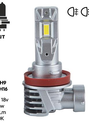 Светодиодные led автолампы pulso h8;h9;h11;h16 m6 led-chips 7535 6000lm 2x28w 6500k 9-18v компл
