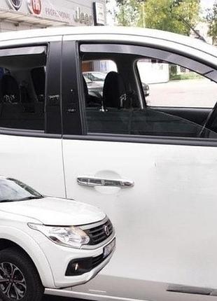 Дефлекторы окон ветровики fiat fullback 4d 16- вставные 4шт heko фиат фуллбэк