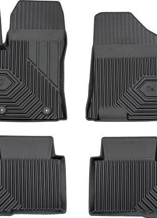 Автомобільні килимки поліки в салон frogum 3d для hyundai kona 2 двз 23- хендай кона чорні