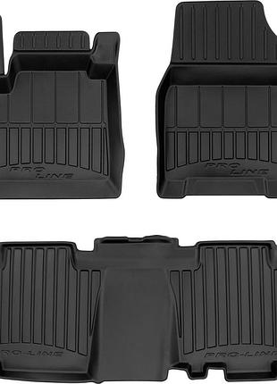 Автомобільні килимки поліки в салон frogum 3d для mercedes citan w415 combi 12- 1-2 ряд мерседес сітан чорні