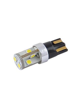Led автолампа solar 12v t10 w2.1x9.5d 10smd біла комплект 2 шт для заміни штатного освітлення