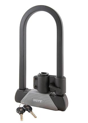 Велозамок скоба u-lock grey's gr33016 16*180*340мм