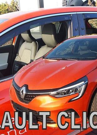 Дефлекторы окон ветровики renault clio 5 5d hb 19- вставные 4шт heko рено клио