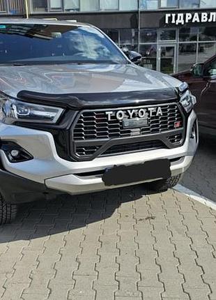 Дефлектор капота мухобійка toyota hilux 19- чорний egr тойота хайлюкс