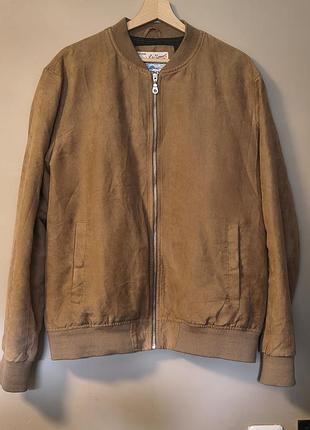 Стильная мужская коричневая куртка-бомбер jack &amp; jones originals (xl)
