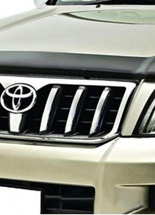 Дефлектор капота мухобійка toyota prado 120 без logo 03-08 чорний egr тойота прадо 120