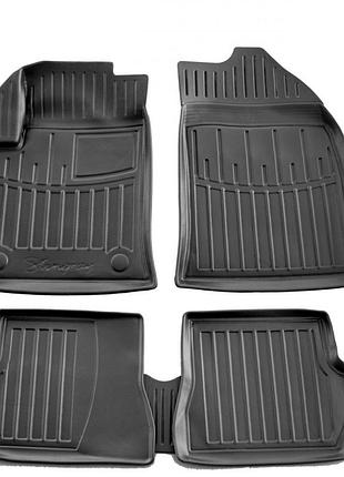 Автомобільні килимки поліки в салон на ford fusion 02-12 5шт чорні stingray форд фьюжн