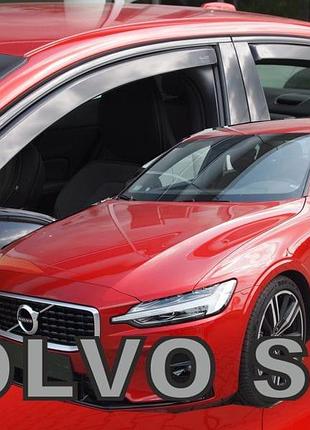 Дефлектори вікон вітровики volvo s60 4d 18- вставні 4шт heko вольво с60
