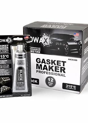Герметик высокотемпературный nowax +315⁰c 100% силиконовый черный 85г