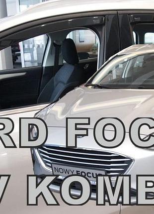 Дефлектори вікон вітровики ford focus 4 5d combi 18- вставні 4шт heko форд фокус