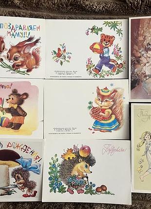 Колекційні радянські листівки в стилі ретро вінтаж vintage stories