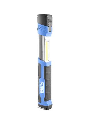 Профессиональный инспекционный телескопический led-фонарь brevia 3w cob+1w led 300lm 2000mah microusb