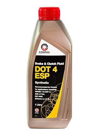 Тормозная жидкость comma dot 4 esp brake fluid 1л